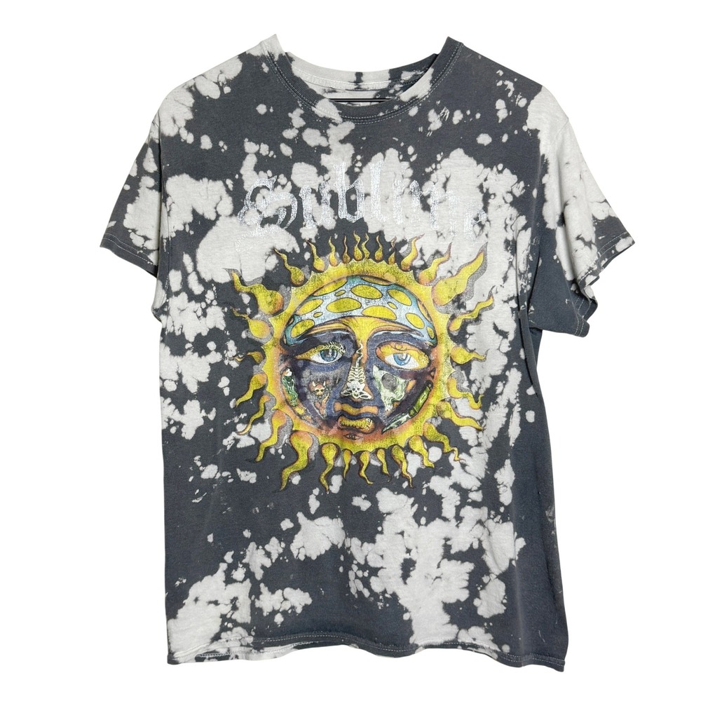 Sublime Mens Graphic T-Shirt‎ S Gray Tie-Dye Unisex Festival Y2K